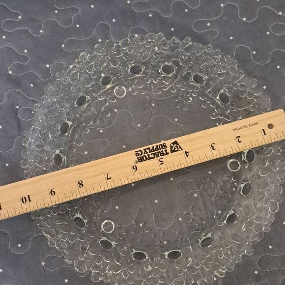 Vintage PartyLite Hydrange Pillar Candle 10 inch glass tray - Picture 2 of 5